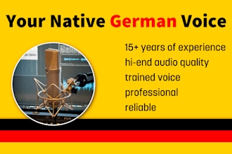record an awesome professional german voice over