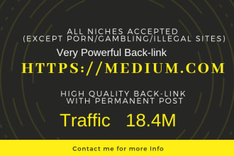 do guest post on high quality site da 95 traffic 18,4 m