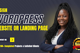 design wordpress website, wordpress landing page, or landing page