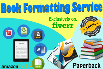 do book formatting for amazon KDP or other platforms
