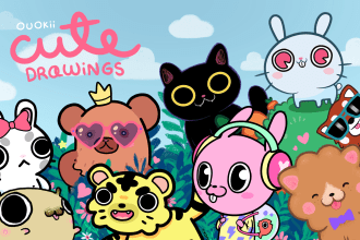 draw a cute kawaii colorful character