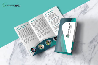 design tri fold professional business flyer brochure