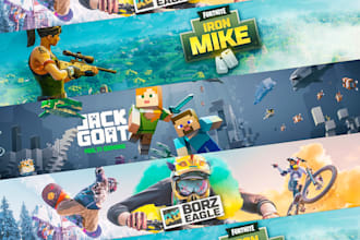 design a gaming youtube banner and logo in 24 hours