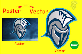 vectorise logo, vector trace or convert to vectors