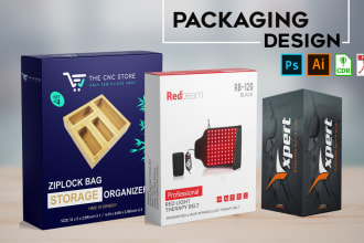 create a pixel perfect product packaging box design, product box design