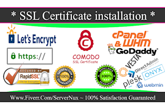 install setup SSL certificate on your website