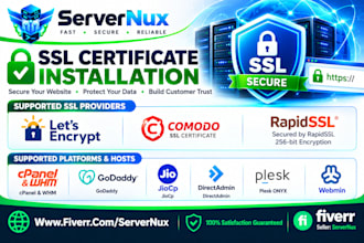 install setup SSL certificate on your website