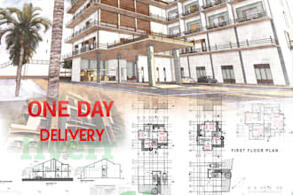 draw architectural plan,3d models,convert any sketch to cad