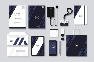 make modern and minimalist corporation brand identity
