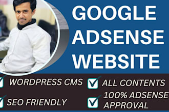 make google adsense friendly blog website with 20 articles