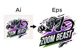 recreate ai generated logo or any graphics work to vector