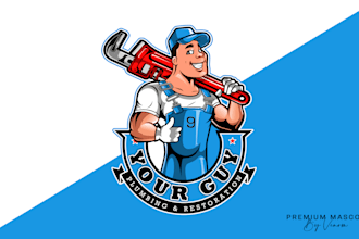 do custom character mascot logo design in 24 hours