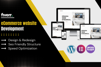 create ecommerce website, online store or business website with wordpress
