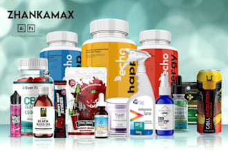 design unique packing design and cbd product labels