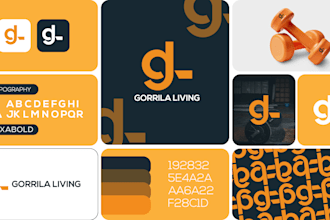 create minimalist fitness sports logo design with full branding kit