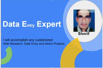 do any data entry and admin projects
