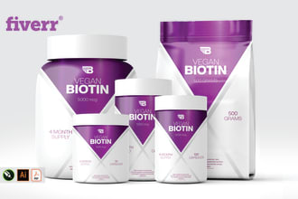 create modern product label design, supplement bottle label design