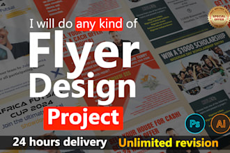 design professional flyer, brochures and posters for you