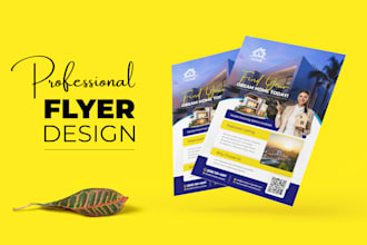 design professional business flyer, direct mail eddm promotional postcard