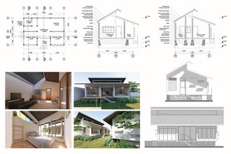 draw 3d model and floor plan with archicad from sketch