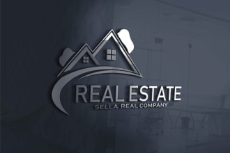 design modern minimal real estate logo in adobe illustrator