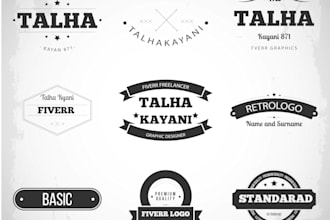 design a cool vintage hipster or retro logo