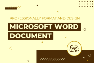 professionally format and design microsoft word document