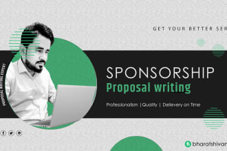 design and write sponsorship and business proposal