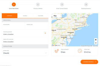design taxi booking or automotive cars dealership website