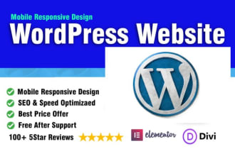 create wordpress website for  company, medical, law,construction, engineering