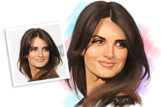 make realistic digital painting of your portrait