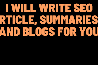 write research summaries, articles, and blogs for you