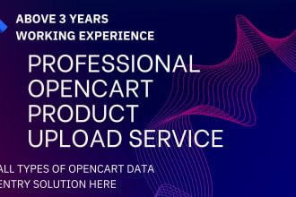 professionally upload products and add category in opencart store
