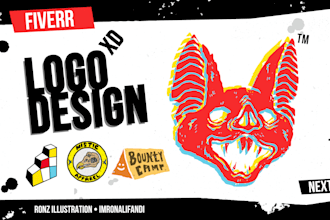 design cool hand drawn logo in my style