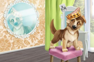 draw amazing childrens book pages for you