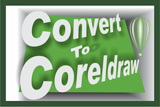 create, customize or convert image logo design to coreldraw
