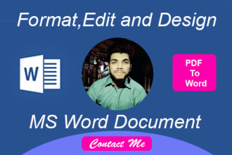 create, format, edit and design your microsoft word document