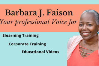 voice an engaging elearning, or short narration