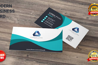 design double sided modern business card