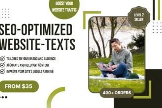 write engaging SEO optimized website texts and content that convert