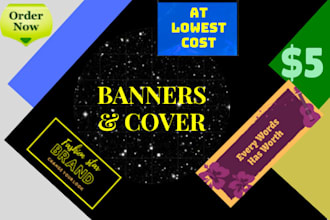 design unique and attractive cover and banner for you