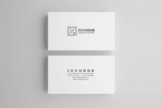 design a minimalist business card or stationery