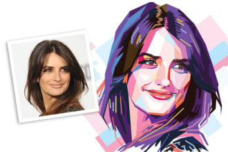 make pop art portrait wpap style
