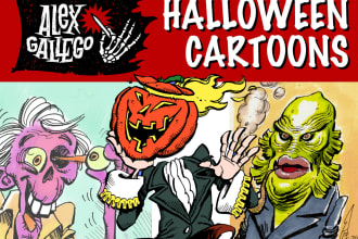 draw the funniest halloween and horror cartoons