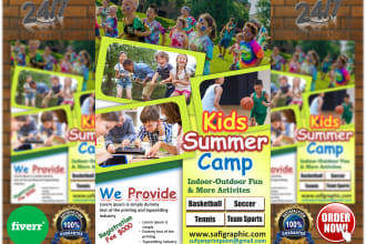 do education flyer, kids flyer and summer camp flyer design