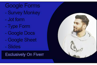make any type of online form, survey using, google forms