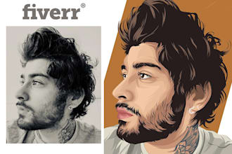 turn your photo into vector art illustration