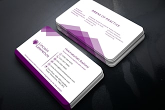 create eye catching and minimalist business card for you