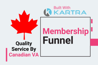 build kartra online course monthly membership funnel with email sequence
