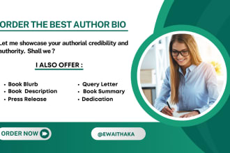 write a captivating author bio for your book